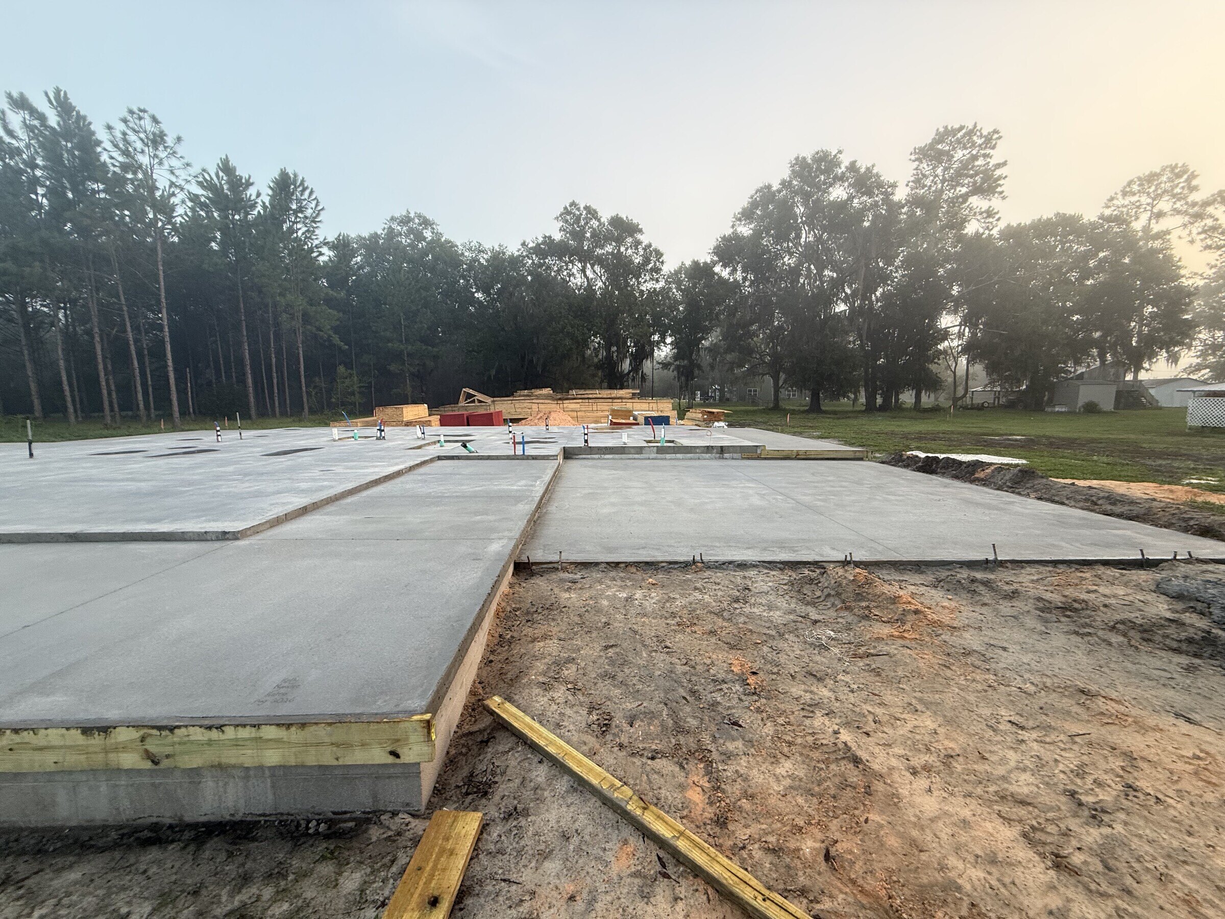 New concrete slab completed for a build-on-your-lot home in Bradford County